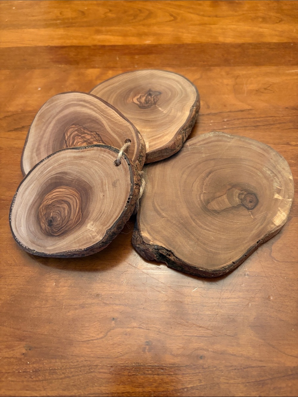 Natural Wood Slices- Brown Rustic Set